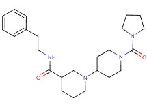 N-(2-phenylethyl)-1'-(pyrrolidin-1-ylcarbonyl)-1,4'-bipiperidine-3-carboxamide