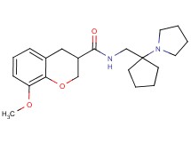 8-methoxy-N-[(1-pyrrolidin-1-ylcyclopentyl)methyl]chromane-3-carboxamide