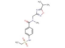 4-[(ethylsulfonyl)amino]-N-[(5-isopropyl-1,2,4-oxadiazol-3-yl)methyl]-N-methylbenzamide
