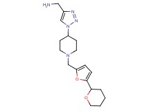 {[1-(1-{[5-(tetrahydro-2H-pyran-2-yl)-2-furyl]methyl}-4-piperidinyl)-1H-1,2,3-triazol-4-yl]methyl}amine bis(trifluoroacetate)