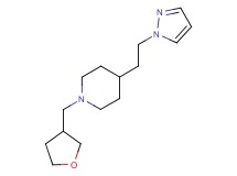 4-[2-(1H-pyrazol-1-yl)ethyl]-1-(tetrahydro-3-furanylmethyl)piperidine