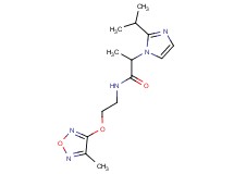 2-(2-isopropyl-1H-imidazol-1-yl)-N-{2-[(4-methyl-1,2,5-oxadiazol-3-yl)oxy]ethyl}propanamide