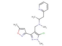 N-{[5-chloro-1-methyl-3-(5-methylisoxazol-3-yl)-1H-pyrazol-4-yl]methyl}-N-methyl-1-pyridin-2-ylpropan-2-amine
