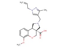 (3aR*,9bR*)-2-[(1-allyl-3-methyl-1H-pyrazol-4-yl)methyl]-6-methoxy-1,2,3,9b-tetrahydrochromeno[3,4-c]pyrrole-3a(4H)-carboxylic acid