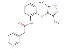 N-{2-[(3,5-dimethyl-1H-pyrazol-4-yl)thio]phenyl}-2-pyridin-3-ylacetamide