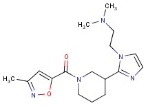 N,N-dimethyl-2-(2-{1-[(3-methyl-5-isoxazolyl)carbonyl]-3-piperidinyl}-1H-imidazol-1-yl)ethanamine