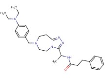 N-(1-{7-[4-(diethylamino)benzyl]-6,7,8,9-tetrahydro-5H-[1,2,4]triazolo[4,3-d][1,4]diazepin-3-yl}ethyl)-3-phenylpropanamide