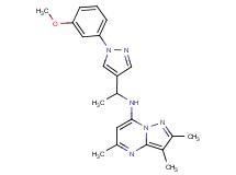 N-{1-[1-(3-methoxyphenyl)-1H-pyrazol-4-yl]ethyl}-2,3,5-trimethylpyrazolo[1,5-a]pyrimidin-7-amine