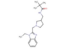 N-({1-[(1-ethyl-1H-benzimidazol-2-yl)methyl]pyrrolidin-3-yl}methyl)-2,2-dimethylpropanamide