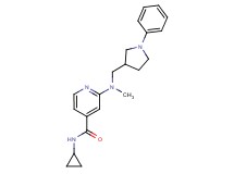 N-cyclopropyl-2-{methyl[(1-phenyl-3-pyrrolidinyl)methyl]amino}isonicotinamide