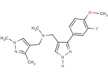 1-(1,3-dimethyl-1H-pyrazol-4-yl)-N-{[3-(3-fluoro-4-methoxyphenyl)-1H-pyrazol-4-yl]methyl}-N-methylmethanamine