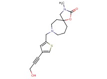 8-{[4-(3-hydroxyprop-1-yn-1-yl)-2-thienyl]methyl}-3-methyl-1-oxa-3,8-diazaspiro[4.6]undecan-2-one