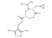 4-(cyclopropylmethyl)-1-[3-(3,5-dimethyl-1H-pyrazol-4-yl)propanoyl]-3-isopropyl-1,4-diazepan-5-one