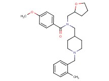 4-methoxy-N-{[1-(2-methylbenzyl)-4-piperidinyl]methyl}-N-(tetrahydro-2-furanylmethyl)benzamide