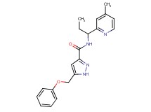 N-[1-(4-methylpyridin-2-yl)propyl]-5-(phenoxymethyl)-1H-pyrazole-3-carboxamide
