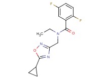 N-[(5-cyclopropyl-1,2,4-oxadiazol-3-yl)methyl]-N-ethyl-2,5-difluorobenzamide
