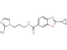 2-cyclopropyl-N-[3-(2-methyl-1H-imidazol-1-yl)propyl]-1,3-benzoxazole-6-carboxamide