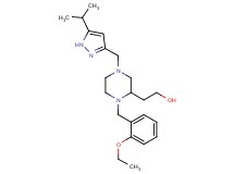 2-{1-(2-ethoxybenzyl)-4-[(5-isopropyl-1H-pyrazol-3-yl)methyl]-2-piperazinyl}ethanol