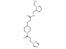 N-[(1-ethyl-2-pyrrolidinyl)methyl]-3-{1-[3-(1H-1,2,4-triazol-1-yl)propanoyl]-4-piperidinyl}propanamide