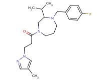 1-(4-fluorobenzyl)-2-isopropyl-4-[3-(4-methyl-1H-pyrazol-1-yl)propanoyl]-1,4-diazepane