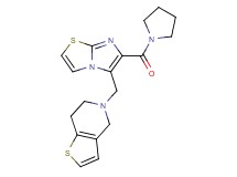 5-{[6-(1-pyrrolidinylcarbonyl)imidazo[2,1-b][1,3]thiazol-5-yl]methyl}-4,5,6,7-tetrahydrothieno[3,2-c]pyridine