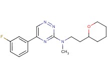 5-(3-fluorophenyl)-N-methyl-N-[2-(tetrahydro-2H-pyran-2-yl)ethyl]-1,2,4-triazin-3-amine