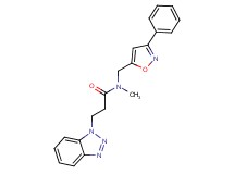 3-(1H-1,2,3-benzotriazol-1-yl)-N-methyl-N-[(3-phenyl-5-isoxazolyl)methyl]propanamide