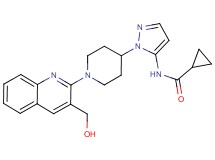 N-(1-{1-[3-(hydroxymethyl)quinolin-2-yl]piperidin-4-yl}-1H-pyrazol-5-yl)cyclopropanecarboxamide