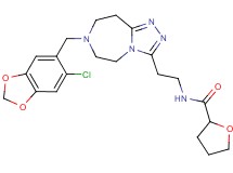 N-(2-{7-[(6-chloro-1,3-benzodioxol-5-yl)methyl]-6,7,8,9-tetrahydro-5H-[1,2,4]triazolo[4,3-d][1,4]diazepin-3-yl}ethyl)tetrahydro-2-furancarboxamide