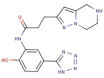 N-[2-hydroxy-5-(1H-tetrazol-5-yl)phenyl]-3-(4,5,6,7-tetrahydropyrazolo[1,5-a]pyrazin-2-yl)propanamide hydrochloride