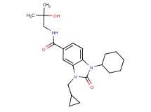 1-cyclohexyl-3-(cyclopropylmethyl)-N-(2-hydroxy-2-methylpropyl)-2-oxo-2,3-dihydro-1H-benzimidazole-5-carboxamide