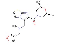 1-(6-{[(2R*,6S*)-2,6-dimethylmorpholin-4-yl]carbonyl}imidazo[2,1-b][1,3]thiazol-5-yl)-N-(3-furylmethyl)-N-methylmethanamine