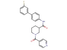 N-(3'-fluoro-4-biphenylyl)-1-isonicotinoyl-3-piperidinecarboxamide