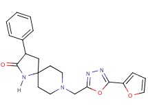 8-{[5-(2-furyl)-1,3,4-oxadiazol-2-yl]methyl}-3-phenyl-1,8-diazaspiro[4.5]decan-2-one