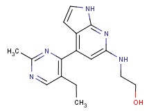 2-{[4-(5-ethyl-2-methylpyrimidin-4-yl)-1H-pyrrolo[2,3-b]pyridin-6-yl]amino}ethanol
