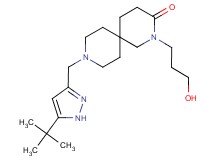 9-[(5-tert-butyl-1H-pyrazol-3-yl)methyl]-2-(3-hydroxypropyl)-2,9-diazaspiro[5.5]undecan-3-one