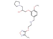 1-{2-methoxy-5-[({2-[(4-methyl-1,2,5-oxadiazol-3-yl)oxy]ethyl}amino)methyl]phenoxy}-3-(1-pyrrolidinyl)-2-propanol