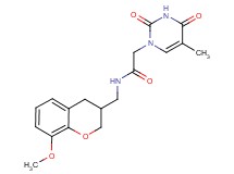 N-[(8-methoxy-3,4-dihydro-2H-chromen-3-yl)methyl]-2-(5-methyl-2,4-dioxo-3,4-dihydropyrimidin-1(2H)-yl)acetamide