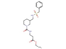 ethyl N-[(3-{[(benzylsulfonyl)amino]methyl}-1-piperidinyl)carbonyl]-beta-alaninate