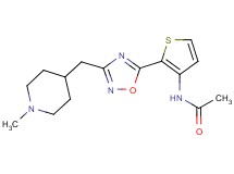 N-(2-{3-[(1-methylpiperidin-4-yl)methyl]-1,2,4-oxadiazol-5-yl}-3-thienyl)acetamide