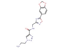 1-(2-aminoethyl)-N-{[5-(1,3-benzodioxol-5-yl)-1,2,4-oxadiazol-3-yl]methyl}-1H-1,2,3-triazole-4-carboxamide