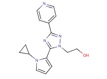 2-[5-(1-cyclopropyl-1H-pyrrol-2-yl)-3-pyridin-4-yl-1H-1,2,4-triazol-1-yl]ethanol