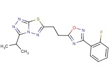6-{2-[3-(2-fluorophenyl)-1,2,4-oxadiazol-5-yl]ethyl}-3-isopropyl[1,2,4]triazolo[3,4-b][1,3,4]thiadiazole