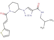 N-isobutyl-1-{1-[(2E)-3-(2-thienyl)-2-propenoyl]-3-piperidinyl}-1H-1,2,3-triazole-4-carboxamide