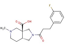 (3aS*,7aR*)-2-[3-(3-fluorophenyl)propanoyl]-5-methyloctahydro-3aH-pyrrolo[3,4-c]pyridine-3a-carboxylic acid