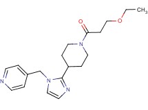 4-({2-[1-(3-ethoxypropanoyl)piperidin-4-yl]-1H-imidazol-1-yl}methyl)pyridine