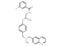 3-fluoro-N-[2-(4-{[methyl(6-quinolinylmethyl)amino]methyl}phenoxy)propyl]benzamide