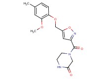 4-({5-[(2-methoxy-4-methylphenoxy)methyl]-3-isoxazolyl}carbonyl)-2-piperazinone