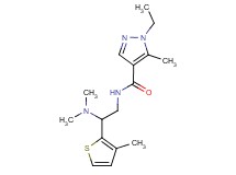 N-[2-(dimethylamino)-2-(3-methyl-2-thienyl)ethyl]-1-ethyl-5-methyl-1H-pyrazole-4-carboxamide