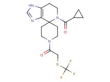 5-(cyclopropylcarbonyl)-1'-{[(trifluoromethyl)thio]acetyl}-1,5,6,7-tetrahydrospiro[imidazo[4,5-c]pyridine-4,4'-piperidine]